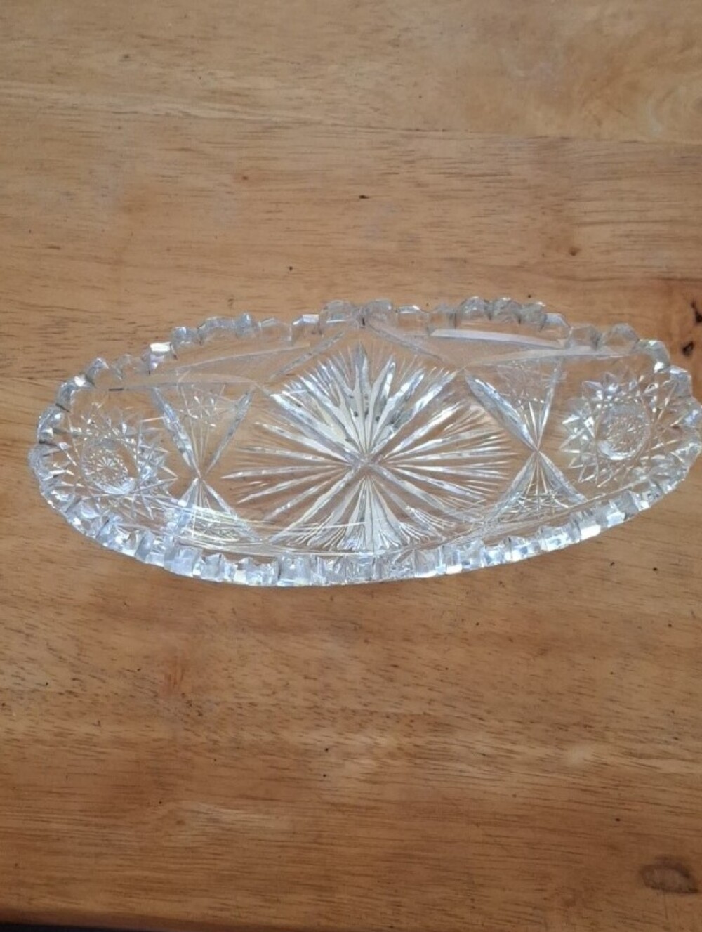 Antique ABP Crystal Relish Dish - Picture 4 of 5